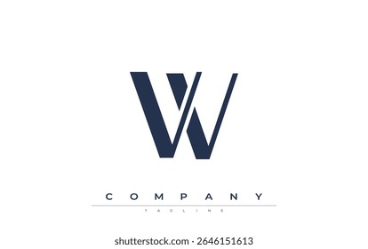 VV Modern Initials Logo Design. Logotipo de marca com iniciais estilizadas apresentando design arrojado e estética moderna. Ideal para profissionais de marca de negócios ou projetos criativos com foco em minimalista