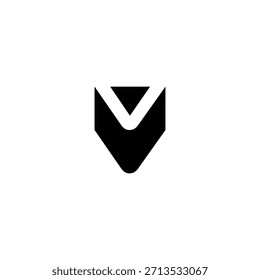 VV Negative Space Monogram Logo – Modern Minimal Lettermark Design