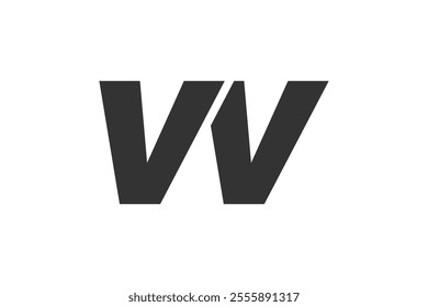 VV Techno Editable Font Logo For Corporate Branding. Bold, Futuristic Design With Unique Typographic Ideas. Minimal Custom Type And Dynamic Letter Variations For Promotion, Printing, And Book Titles