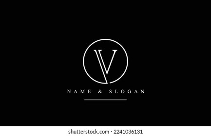 VV, V abstract letters logo monogram