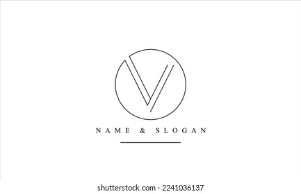VV, V abstract letters logo monogram