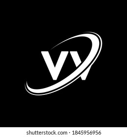 Diseño del logotipo de la letra V V V. Letra inicial del logotipo del monograma superior del círculo VV enlazado en mayúsculas rojo y azul. Logotipo VV, diseño V V. vv