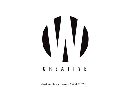 VV V White Letter Logo Design with Circle Background Vector Illustration Template.