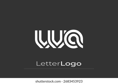 VVA Creative Diseño de Logo de Letra Moderna Única. Diseño elegante del logotipo del monograma con los Elementos decorativos y la tipografía