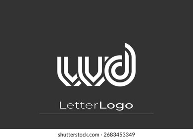 VVD Creative Unique Modern Letter Logo Design. Elegant Monogram Logo Design with Decorative Elements and Typography