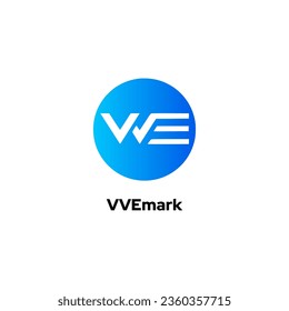 VVEmark - Highlights the initial Letter W and E Logo Template Design Vector, representing a network and connection logo.