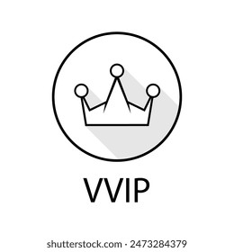 VIP-Symbol. Eine sehr wichtige Person. Exklusive Person, besonderer Gast. hohe sozioökonomische Rang oder Kaufkraft. Königliche Klasse Symbol - Vektorgrafik. 