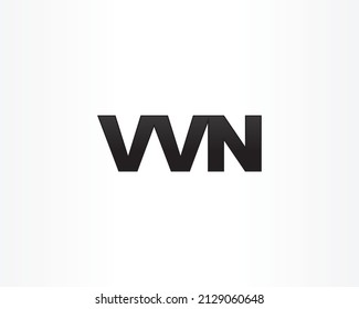 VVN or WN initial icon concept logo design