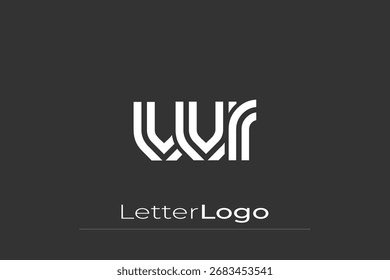 VVR Creative Unique Modern Letter Logo Design. Elegant Monogram Logo Design with Decorative Elements and Typography
