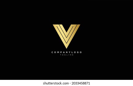 VVV Abstract initial monogram letter alphabet logo design