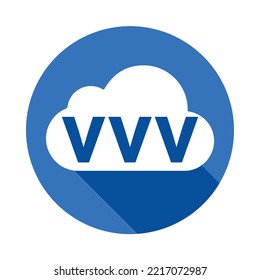 VVV three-letter cyber security cloud technology iconic logo design vector template, monogram, abstract, wordmark, letter mark, business, typography, flat, minimalist, brand, initial letter logo