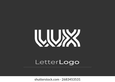 VVX Creative Diseño de Logo de Letra Moderna Única. Diseño elegante del logotipo del monograma con los Elementos decorativos y la tipografía