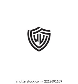 VW abstract line shield concept in high quality professional design that will print well across any print media