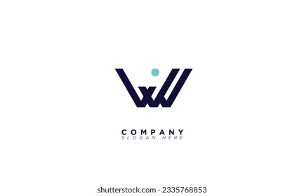VW Alphabet letters Initials Monogram logo WV, V and W