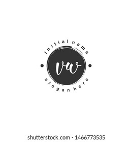 VW Initial beauty monogram logo vector