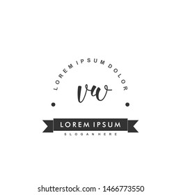 VW Initial beauty monogram logo vector