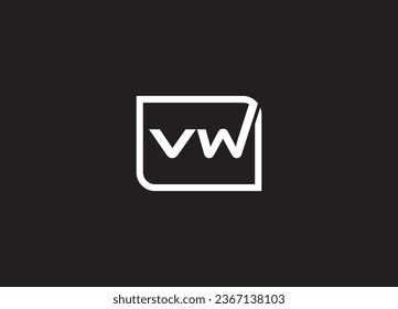 VW  initial letter logo  design and handwriting logo