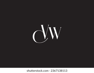 VW  initial letter logo  design and handwriting logo