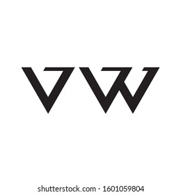VW initial letter logo template vector icon design