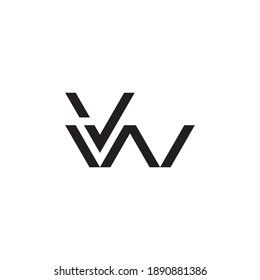vw initial letter vector logo