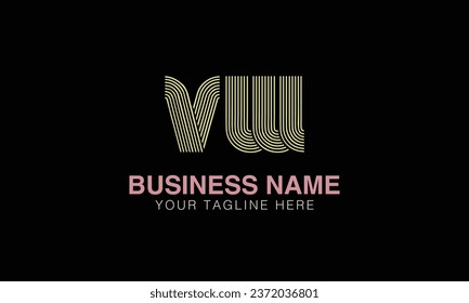 VW initial logo | initial based abstract modern minimal creative logo, vector template image. luxury logotype , real estate homie . typography . initials 