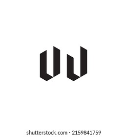 VW initial logo letters in high quality professional design that will print well across any print media