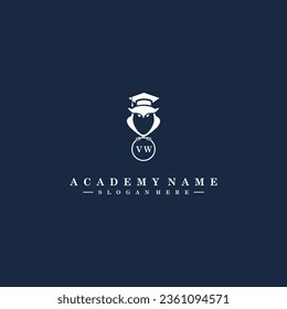VW Initials Academy Logo Vector Art Icons and Graphics