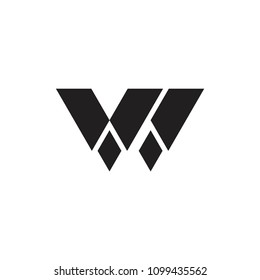 VW letter logo design vector