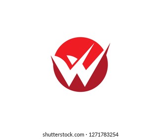 V,W Letter Logo Template vector illustration design