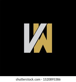 VW Letter monogram with abstrac concept style design