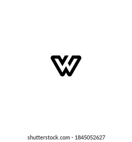 vw letter vector logo abstract