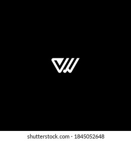 VW-Brief-Vektorlogo abstrakt