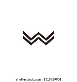 Double W Logo Vector Illustration Stock Vector (Royalty Free) 1395305465