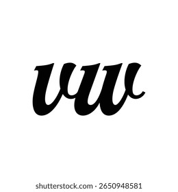 o design de logotipo minimalista moderno e moderno da vw combina simplicidade e elegância, ideal para empresas que buscam uma identidade de marca limpa, profissional e duradoura em plataformas digitais e de impressão.