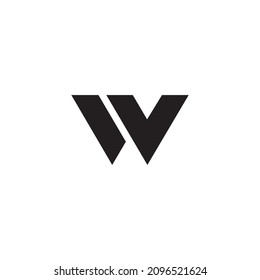 VW Diseño único de logotipo de vector geométrico abstracto.