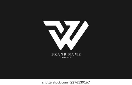 VW, WV, Abstract initial monogram letter alphabet logo design