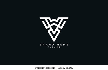 VW, WV, Abstract initial monogram letter alphabet logo design