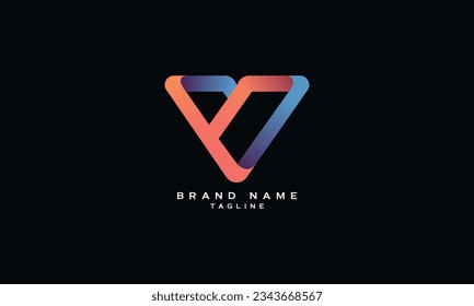 VW, WV, Abstract initial monogram letter alphabet logo design
