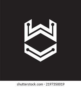 VW WV Letter-Technologie-Logo, Vektorgrafik