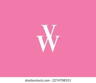 Plantilla vectorial de diseño de logotipo VW WV