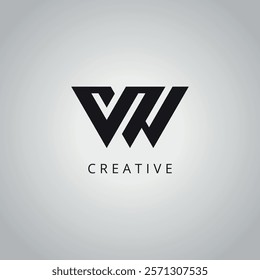 VW WV Modern Creative Alphabet Business Logo Design Vector Icon Template.