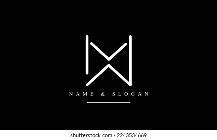 VW, WV, V, W abstract letters logo monogram