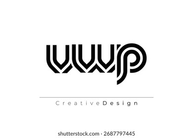 VWP Creative Unique Modern Letter Logo Design. Elegantes Monogramm-Logo-Design mit dekorativen Elementen und Typografie