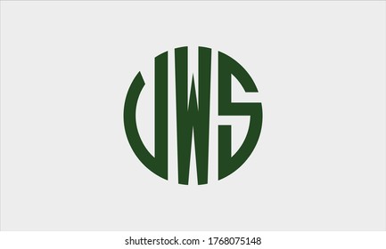 VWS circular emblem alphabet letter vector logo template
