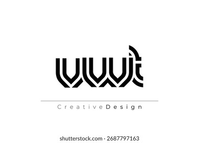 VWT Criativo Único Moderno Carta Logo Design. Elegante Monograma Logo Design com elementos decorativos e tipografia