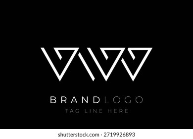 Diseño de logotipo de carta abstracta VWV. Diseño moderno del logotipo del negocio con tipografía Abstractas y estilo contemporáneo