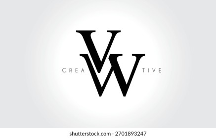 VWvw Elegant Serif Monogram Logo – Luxury Lowercase Typographic Lettermark for Modern Branding