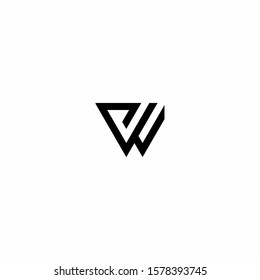 VW,WV Letter Logo Design with Creative Modern