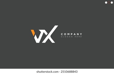 Letras do alfabeto VX Logotipo inicial do monograma XV, V e X