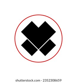 VX-Markenbezeichnung Monogramm. VX-Schrift.